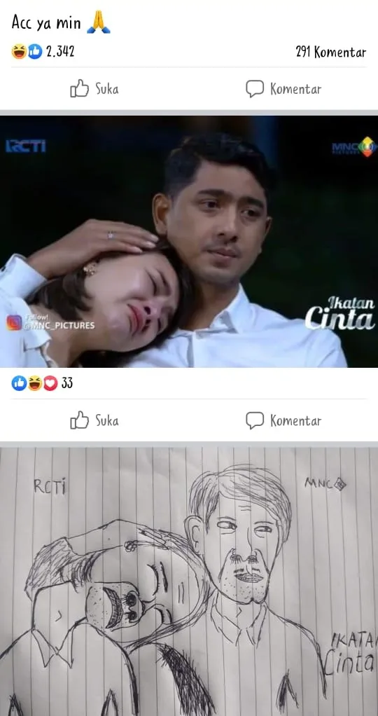 perbandingan lukisan dan gambar © Facebook perbandingan lukisan dan gambar © Facebook