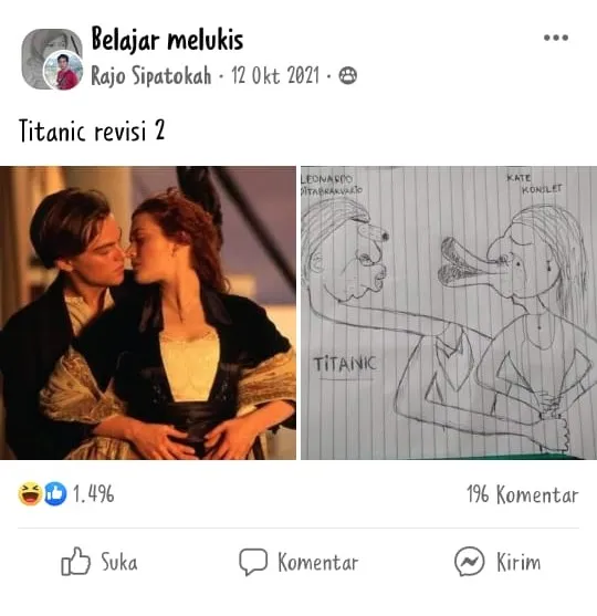 perbandingan lukisan dan gambar © Facebook perbandingan lukisan dan gambar © Facebook