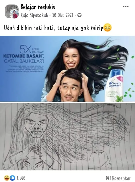 perbandingan lukisan dan gambar © Facebook perbandingan lukisan dan gambar © Facebook