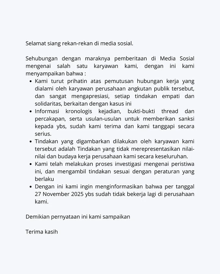 Anita Dewi dipecat dari perusahaan pialang © 2025 brilio.net