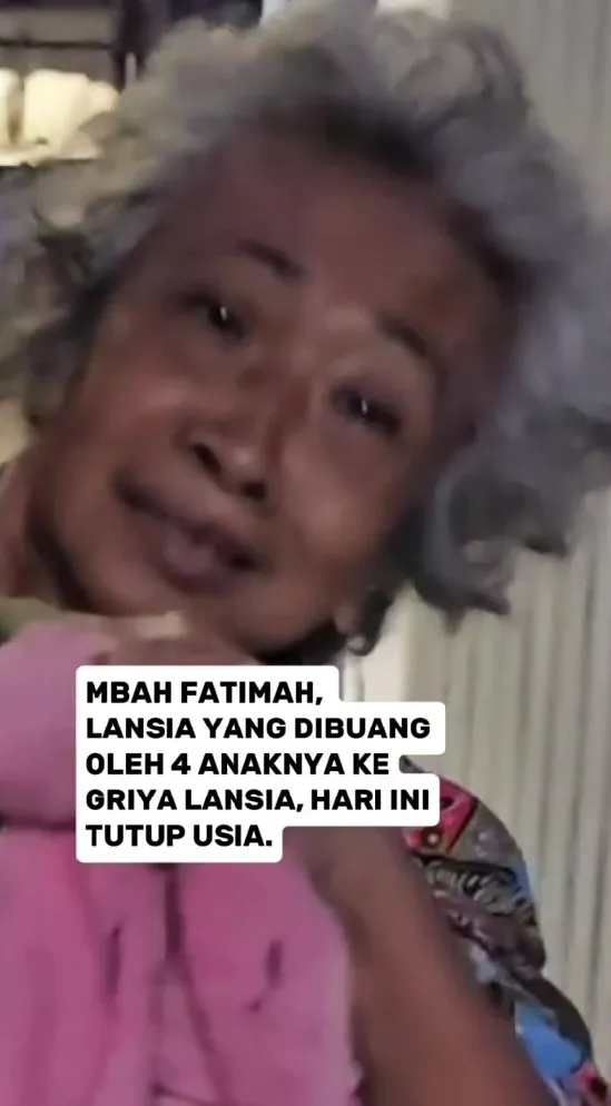 ibu yang dikirim anaknya ke panti kini wafat © TikTok