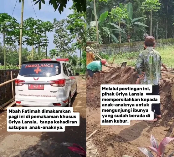 ibu yang dikirim anaknya ke panti kini wafat © TikTok