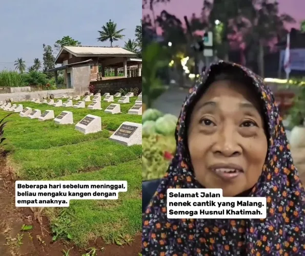 ibu yang dikirim anaknya ke panti kini wafat © TikTok