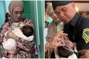 9 Potret Ahmad Dhani dan Mulan Jameela gelar akikah anak adopsinya, terungkap asal usul sang bayi