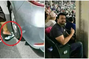 15 Potret kocak bapak-bapak apes di tempat umum, lucu tapi bikin nyesek juga