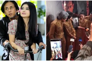 Wujudkan keinginan mendiang Epy Kusnandar, 9 potret keluarga Karina Ranau hadiri gala premiere Qorin 2