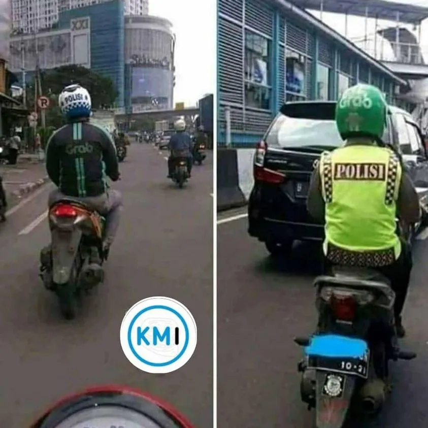 penampakan nyeleneh di tengah jalan raya © berbagai sumber
