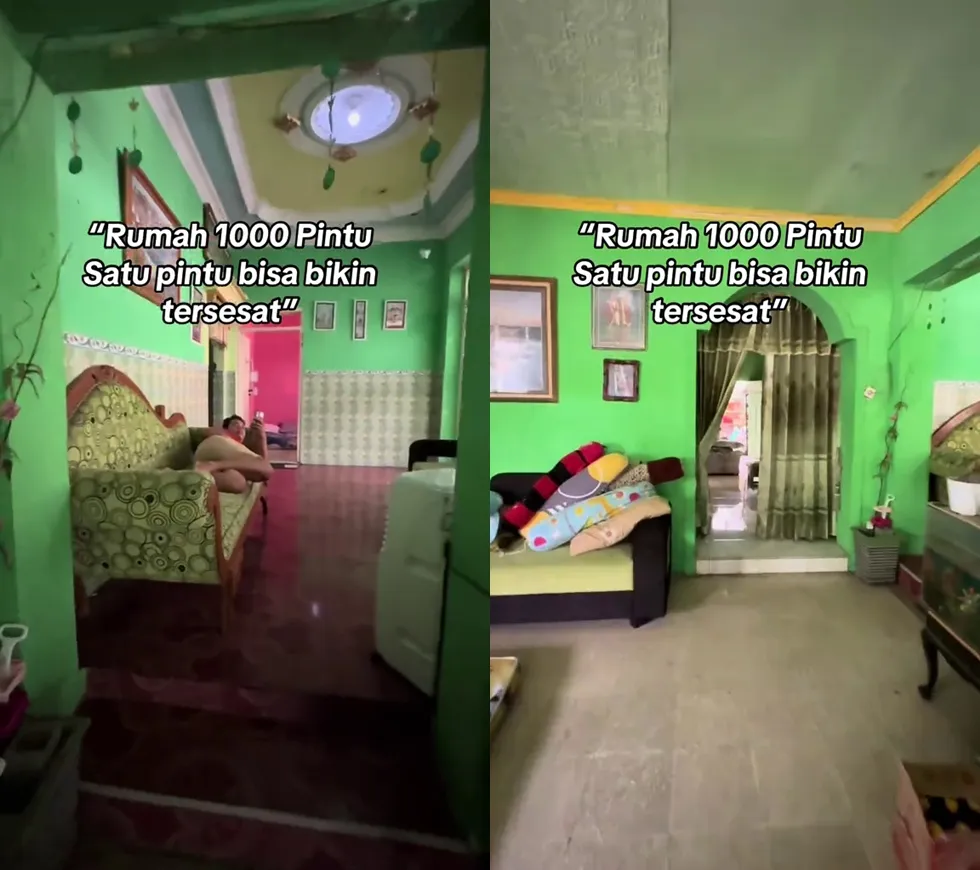 Rumah seribu pintu bikin netizen bingung © 2025 TikTok