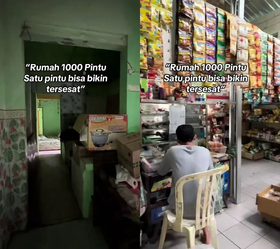 Rumah seribu pintu bikin netizen bingung © 2025 TikTok