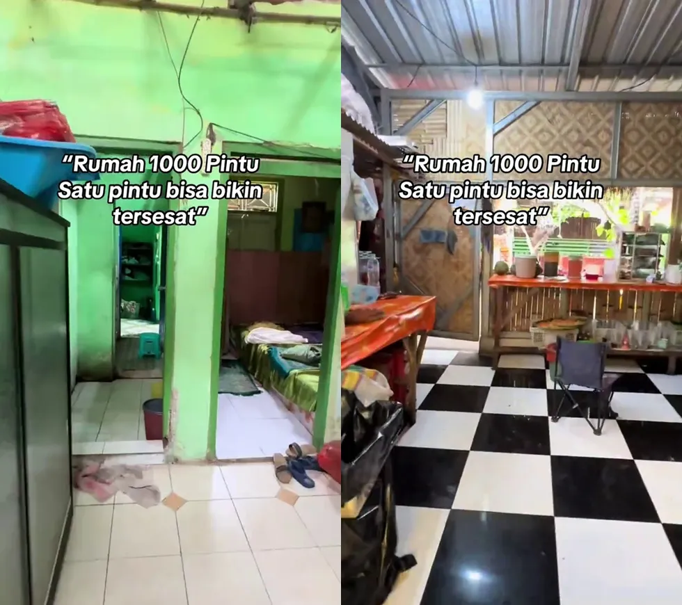 Rumah seribu pintu bikin netizen bingung © 2025 TikTok