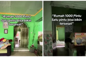 Penampakan rumah seribu pintu bikin auto bingung, masuk pintu depan tiba-tiba langsung masuk warung