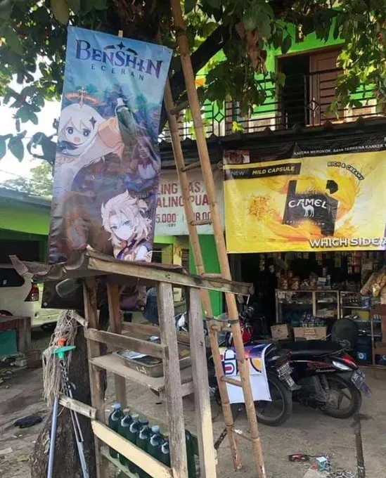 spanduk dagang anime © berbagai sumber