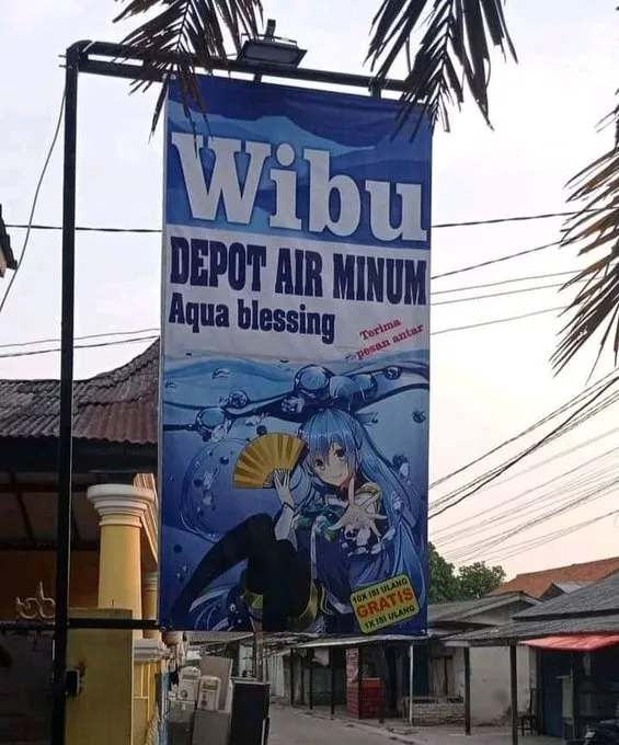 spanduk dagang anime © berbagai sumber