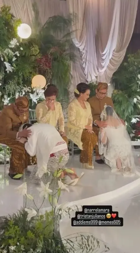 pernikahan Tristan Juliano dengan Narrel Asmara © Instagram pernikahan Tristan Juliano dengan Narrel Asmara © Instagram