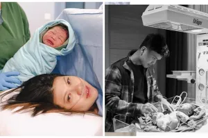 Lahir di tanggal cantik, ini 7 potret Mitzi Abigail istri Anthony Ginting melahirkan putra pertama