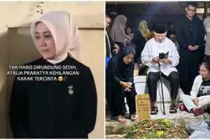 Berduka di tengah perceraiannya, 9 potret ketegaran Atalia Praratya layat sang kakak