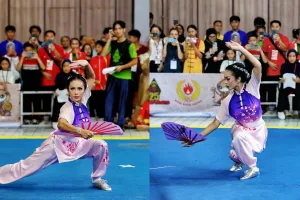 6 Potret Kris Dayanti di Kejuaraan Wushu Nasional Open, bangga raih medali emas