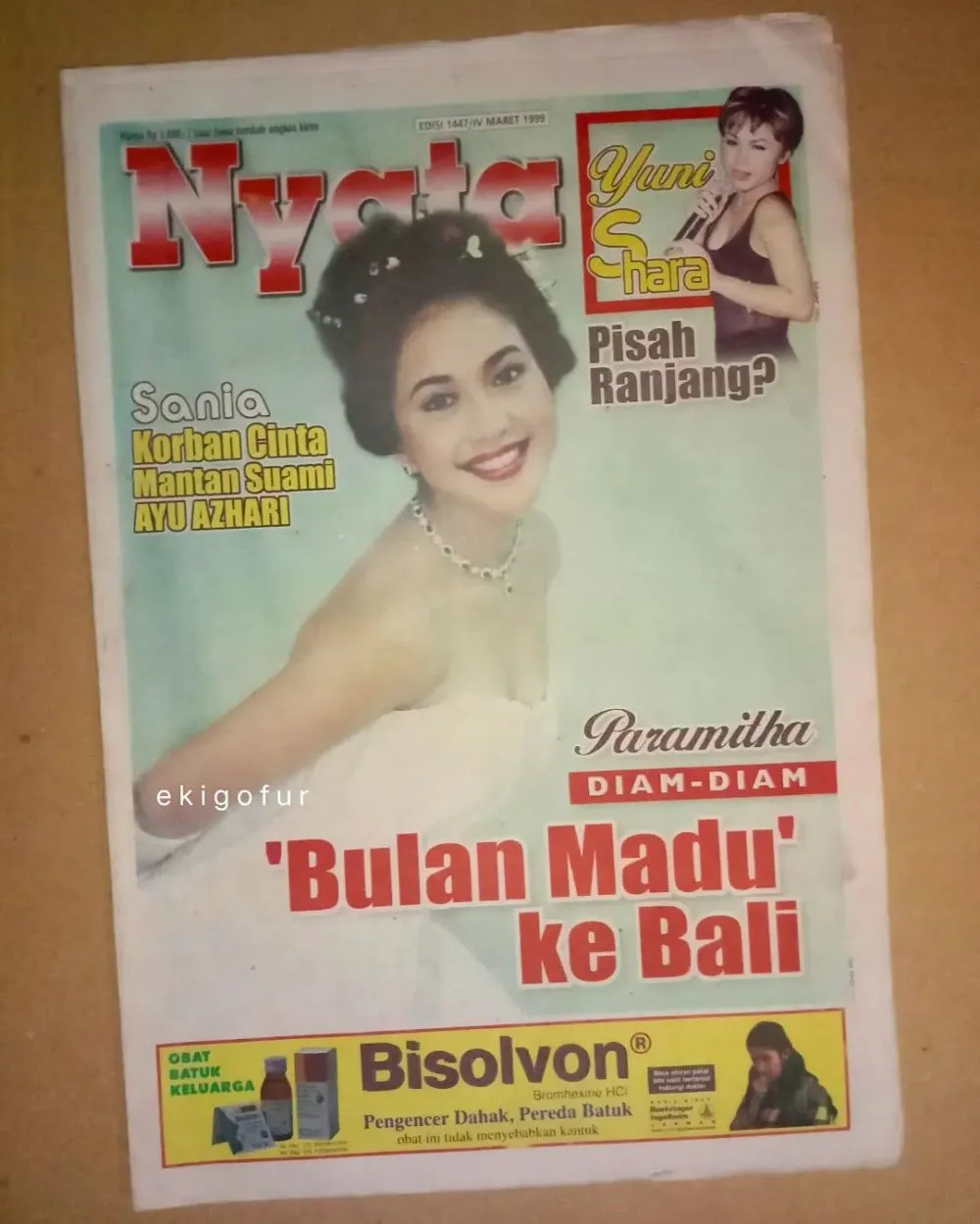 Paramitha Rusady di cover majalah jadul © 2022 Instagram Paramitha Rusady di cover majalah jadul © 2022 Instagram