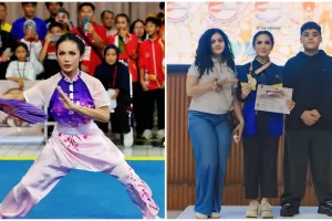 Jadi atlet di usia 50 tahun, ini 9 potret Krisdayanti kembali raih emas di kejurnas wushu
