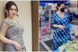 Biasa glamor di panggung, 9 potret Via Vallen dasteran ke pasar ini kesederhanaannya bikin salut