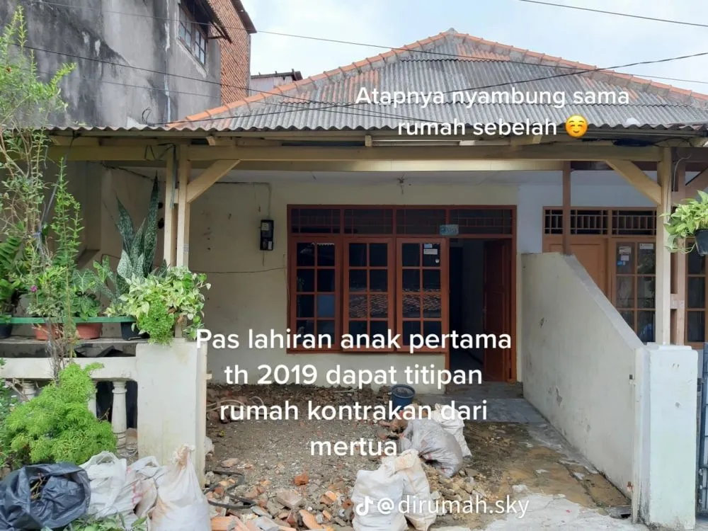 rumah kontrakan jadi minimalis © TikTok
