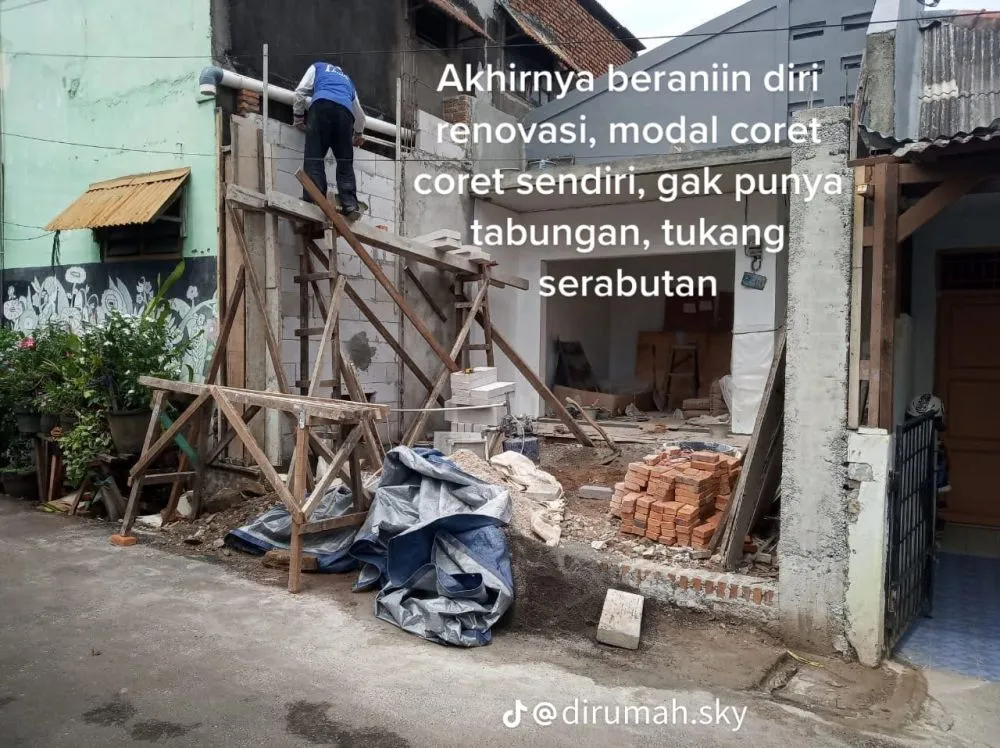 rumah kontrakan jadi minimalis © TikTok