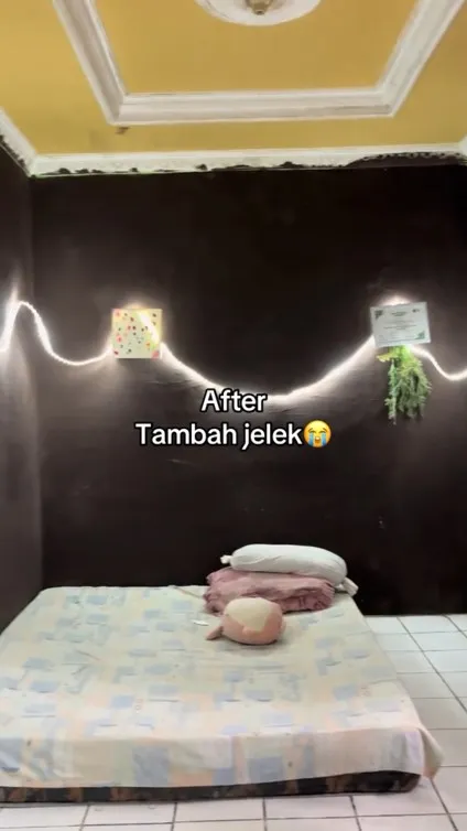 wanita ini ngide makeover ruangannya © TikTok wanita ini ngide makeover ruangannya © TikTok