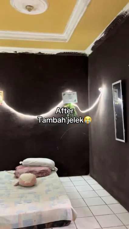 wanita ini ngide makeover ruangannya © TikTok wanita ini ngide makeover ruangannya © TikTok