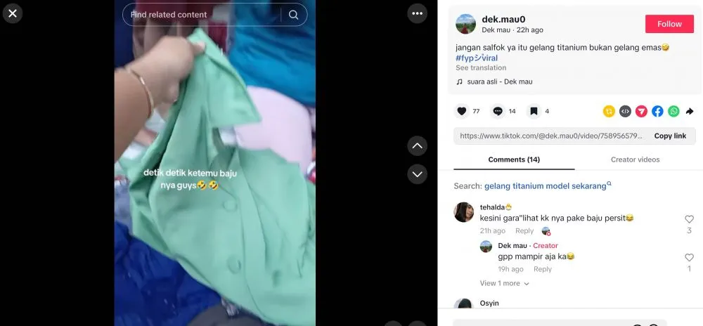 Seragam Persit TNI AD TikTok/@dek.mau0