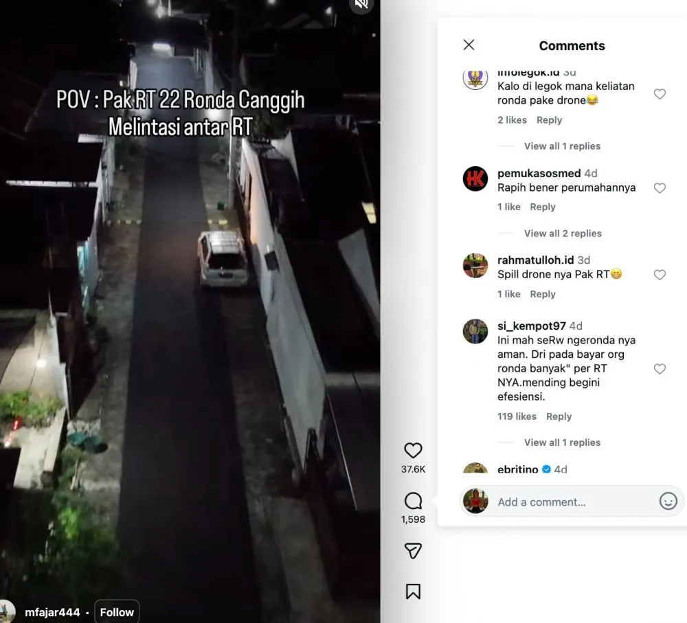 ronda pakai drone Freepik/diana.grytsku; Instagram/@mfajar444 ronda pakai drone Freepik/diana.grytsku; Instagram/@mfajar444