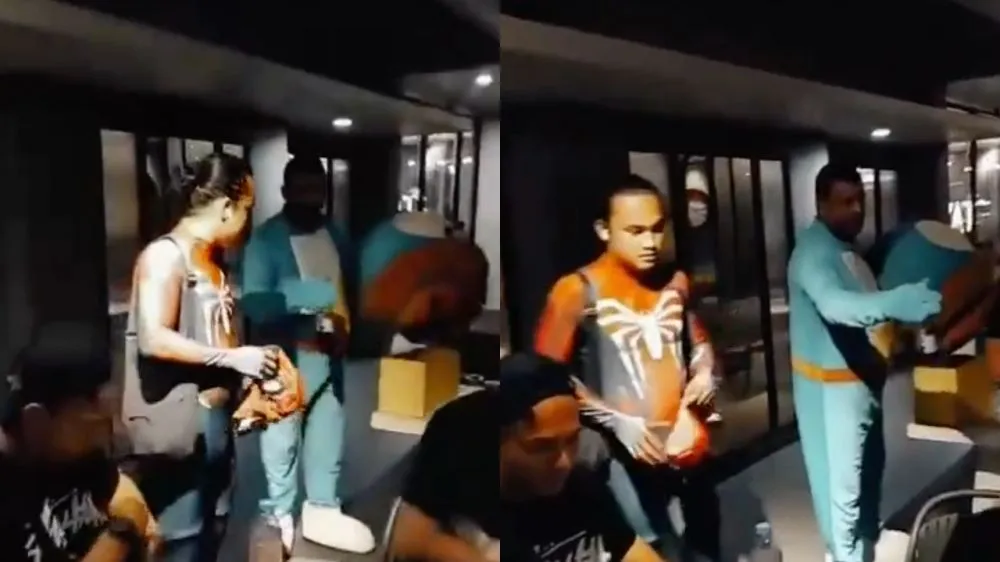 polisi nyamar doraemon spiderman TikTok @pemburubanditt