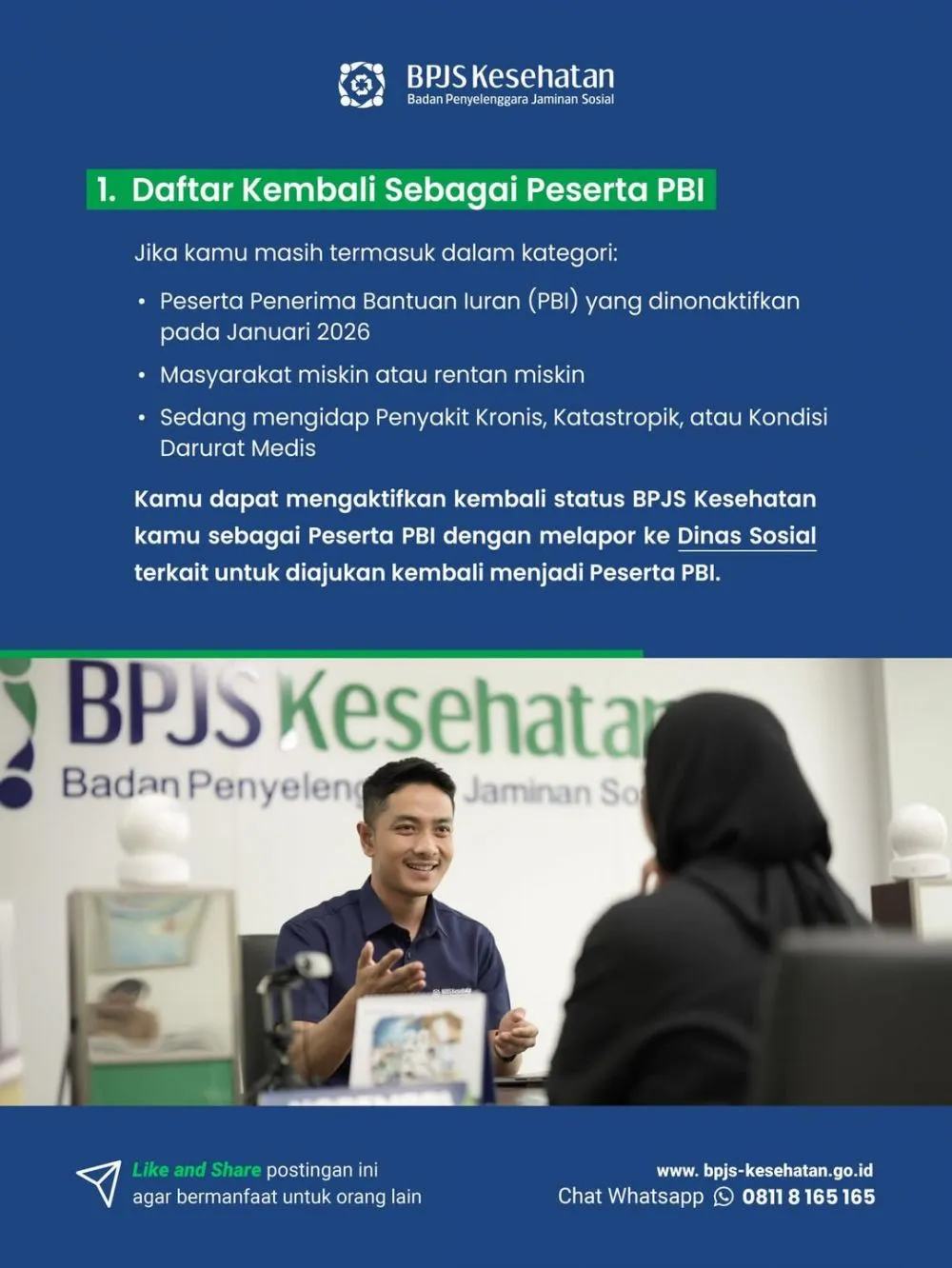 cara mengaktifkan bpjs pbi Instagram @bpjskesehatan_ri
