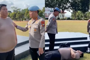 Nasib polisi ditegur atasan, sudah terlambat karena begadang, disuruh target kurus 30 kg pula