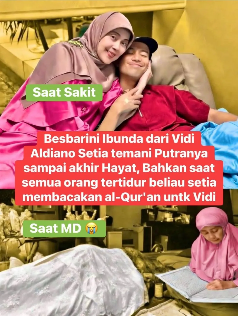 Potret Besbarini ibunda Vidi Aldiano dampingi pengobatan berbagai sumber Potret Besbarini ibunda Vidi Aldiano dampingi pengobatan berbagai sumber