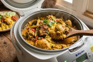 Resep nasi gulai ayam pakai rice cooker untuk sahur, tinggal klik bisa ditinggal tidur