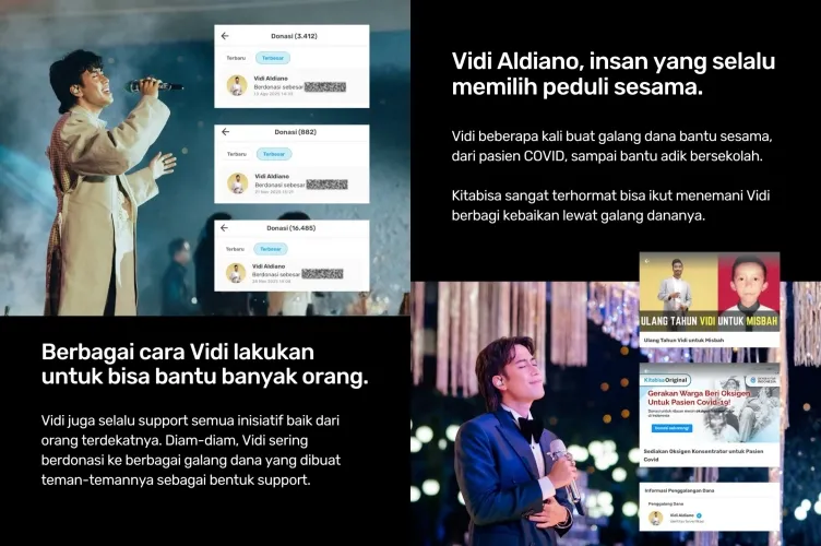 Kebaikan Vidi Aldiano berbagai sumber