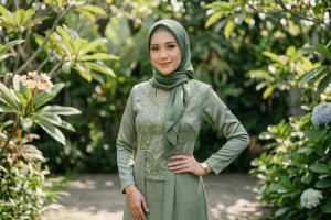 5 Ide pose foto outfit Lebaran sendiri yang profesional cuma pakai kamera HP