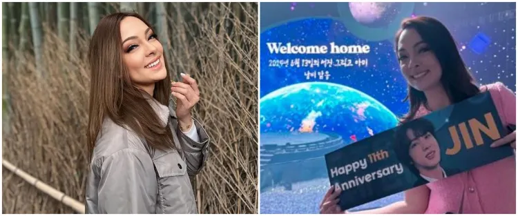 9 Potret dokter Reisa hadiri BTS Festa 2024, momennya dipeluk Jin BTS bikin iri ARMY se-Indonesia