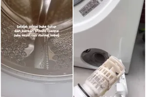 Tak perlu dibongkar, ini trik bersihkan mesin cuci berlumut dan bau apek cuma pakai 2 bahan dapur