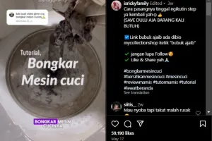Cara bapak-bapak bongkar mesin cuci ini simpel pakai 1 alat dapur, basmi semua noda hingga ke akar
