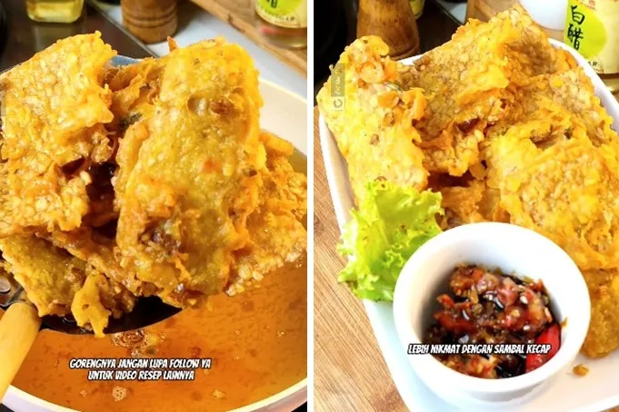 Tak ditambah baking soda, ini trik goreng tempe agar adonannya nggak cepat lembek pakai 2 bahan dapur