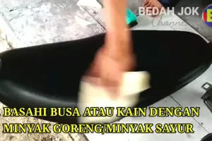 Bukan digosok sabun, trik bersihkan jok motor kusam ala bapak-bapak ini cuma pakai 1 bahan dapur