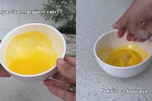 Jangan dibuang, ini trik agar sisa margarin cair jadi padat lagi cukup campurkan 1 bahan dapur