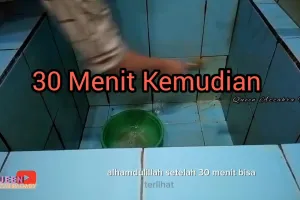 Cara bersihkan kerak hitam di keramik bak mandi, bersih kinclong tanpa disikat andalkan 1 bahan dapur