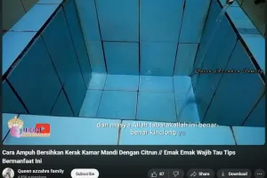 Cara bersihkan kerak hitam di keramik bak mandi, bersih kinclong tanpa disikat andalkan 1 bahan dapur