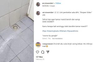 Andalkan 2 bahan dapur, begini trik ampuh membasmi cacing di kamar mandi agar tak muncul lagi