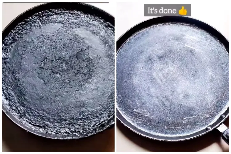 Cara cepat hilangkan kerak gosong di teflon ini pakai 1 bahan dapur, auto bersih dalam waktu 10 menit