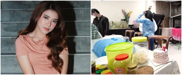 Areanya jadi satu dengan kolam ikan mini, 9 potret dapur Tiara Andini ini penataannya simpel