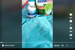 Tanpa direndam sitrun, ini trik hilangkan noda bintik hitam di pakaian cukup tambah 1 bahan dapur