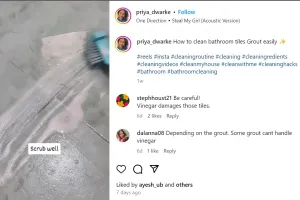 Tak perlu campuran sitrun, begini cara bersihkan noda jamur di nat keramik kamar mandi dalam 10 menit